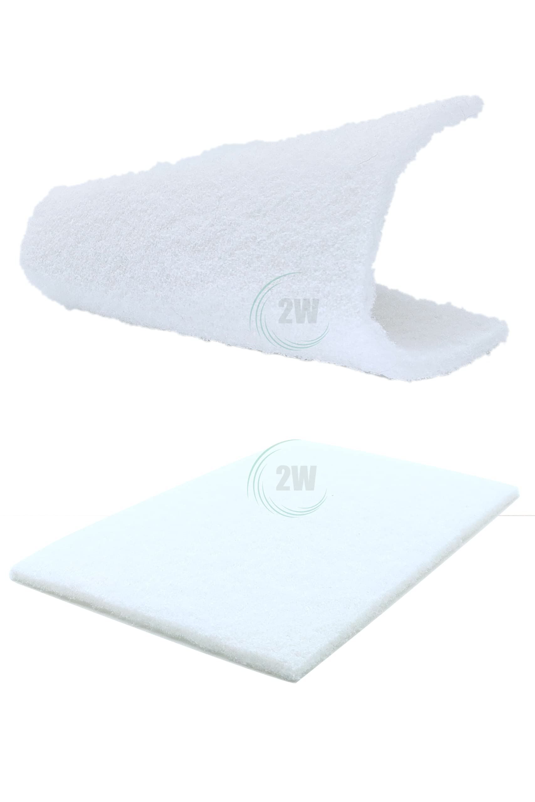 2W P4000 P4000 - Hoja de fieltro abrasivo (150 x 230 mm, 5 unidades), color blanco