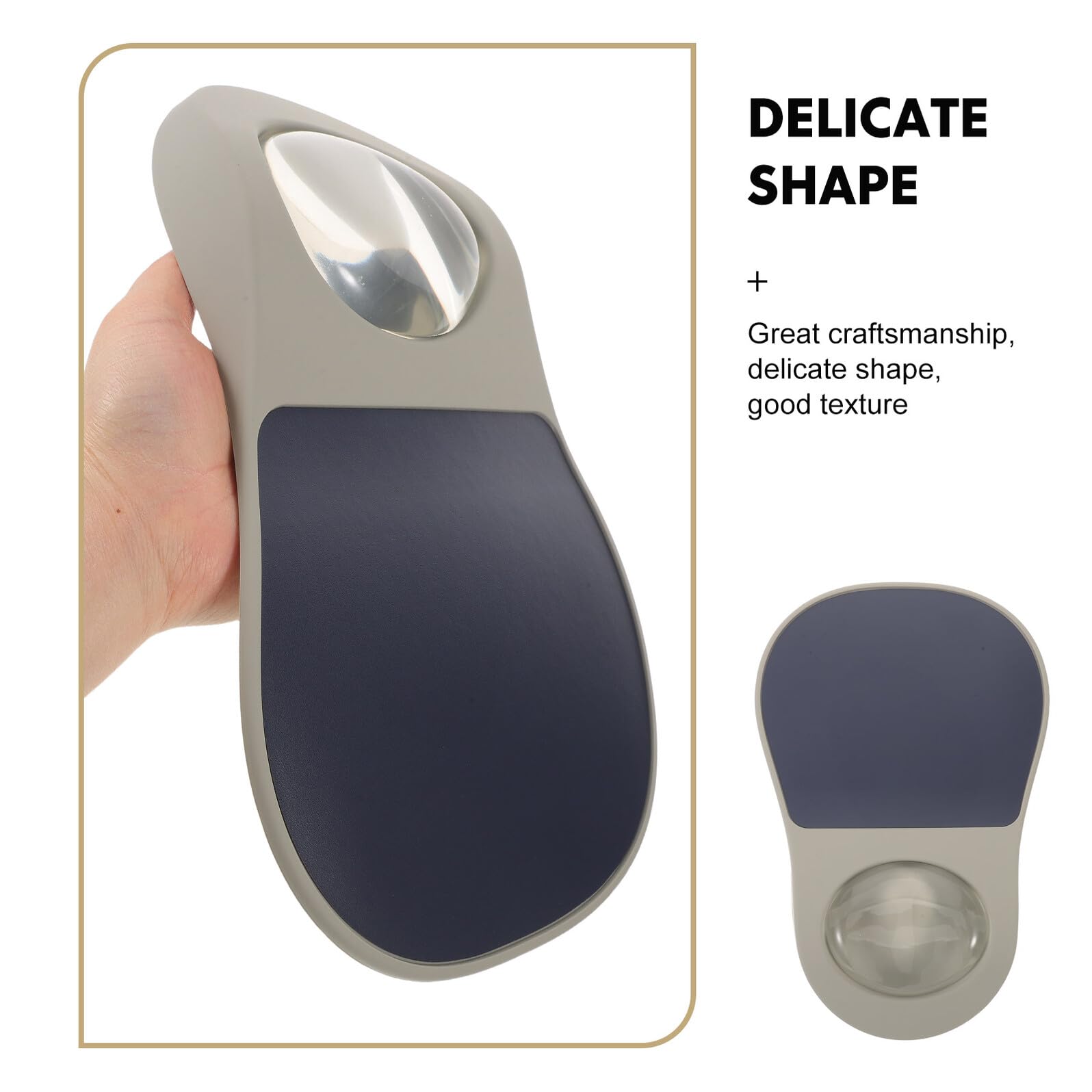 Tiefblaue Silikon Handgelenkauflage Mauspad mit Ergonomischer Handgelenkstütze für Computerarbeit und Bürogebrauch