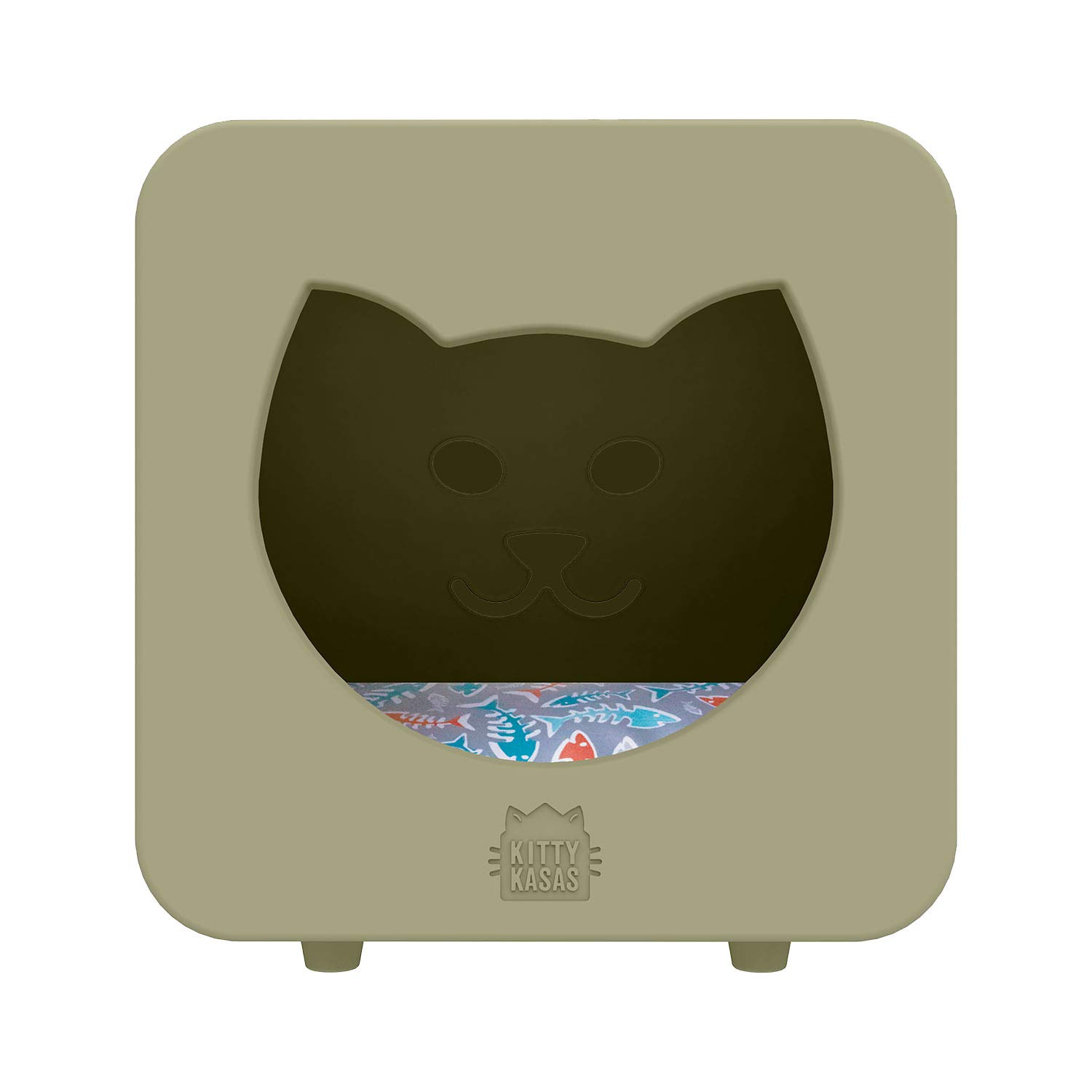 Kitty Kasas Duro Series Cat House, Bedroom Cube, Taupe