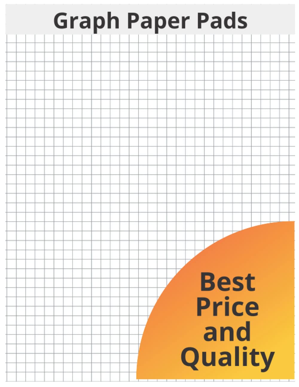 Graph Paper Pads 8.5 x 11, 100 Sheets, Grid Paper, Graphing Paper ...