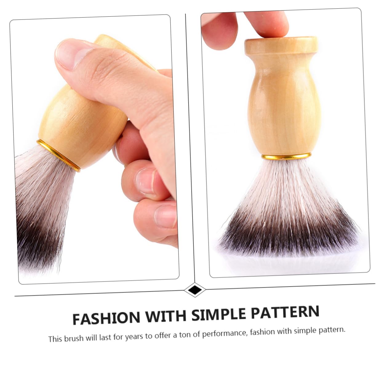 BELLIFFY Men's Beard Brush Set Wooden Handle Shaving Brush for Whiskers Portable Beard Grooming Tool