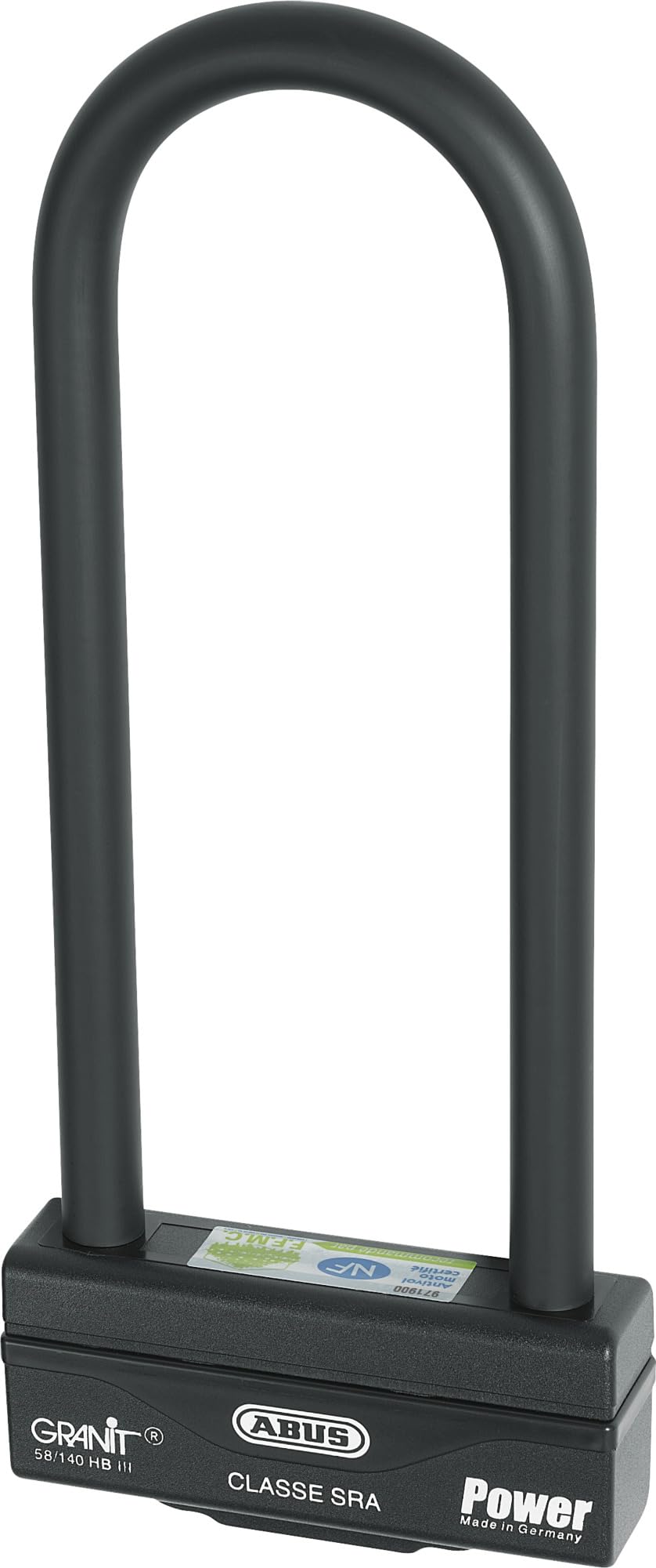 ABUS U-lock Granit Power 58/140HBIII - robusto lucchetto per moto con doppia chiusura - livello di sicurezza 18