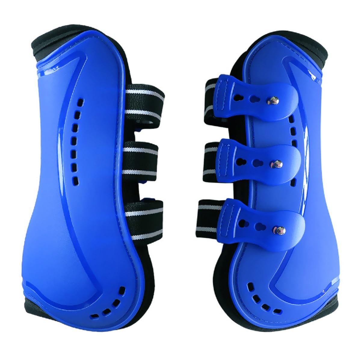 Wandrola Horse Boots Open Front Jumping Tendon Sport Boots, Secure Leg Protection, Classic Equine Supplies (Bright Blue, M) — image 1