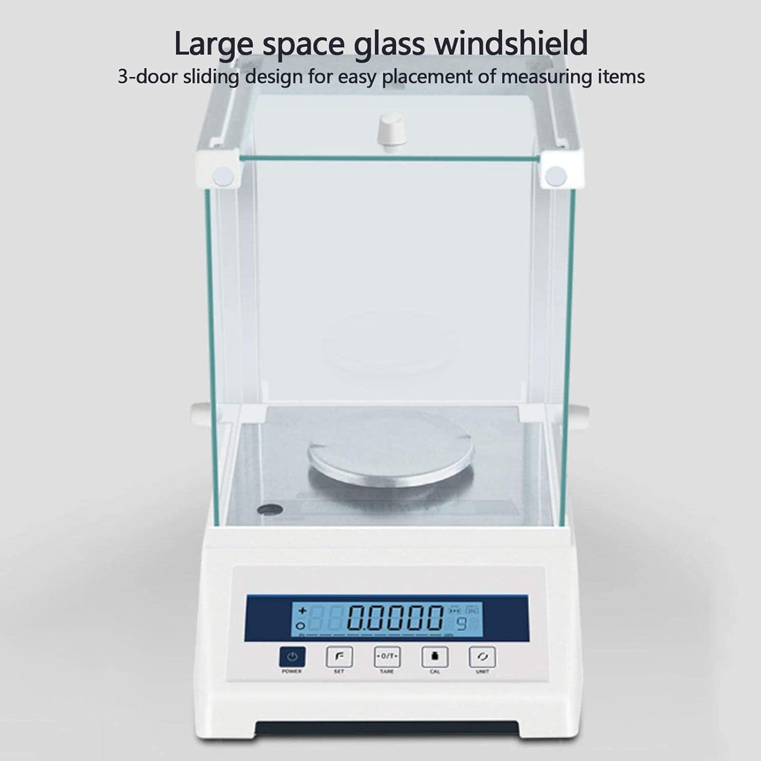 Balanza analítica de laboratorio de 0,1 mg, escala de precisión, báscula electrónica digital de alta exactitud, pesas y plato de pesaje de acero inoxidable, adaptador ded,One Color-220g/0.0001g