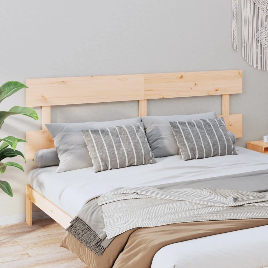 Cabecero de cama de pino (204 x 3 x 81 cm, moderno, resistente, protector de pared y respaldo para dormitorio, dormitorio adolescente y amigos