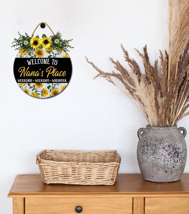 Targa decorativa da parete con scritta Welcome to Nana's Place
