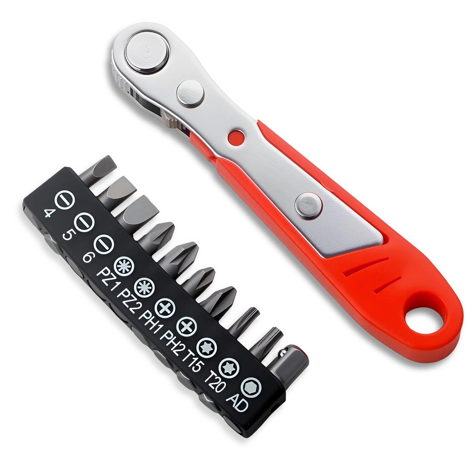 Right Angle Phillips Magnetic Screwdriver for Awkward Spaces Mini Ratchet Wrench Set, Offset Driver with Flexible Handle