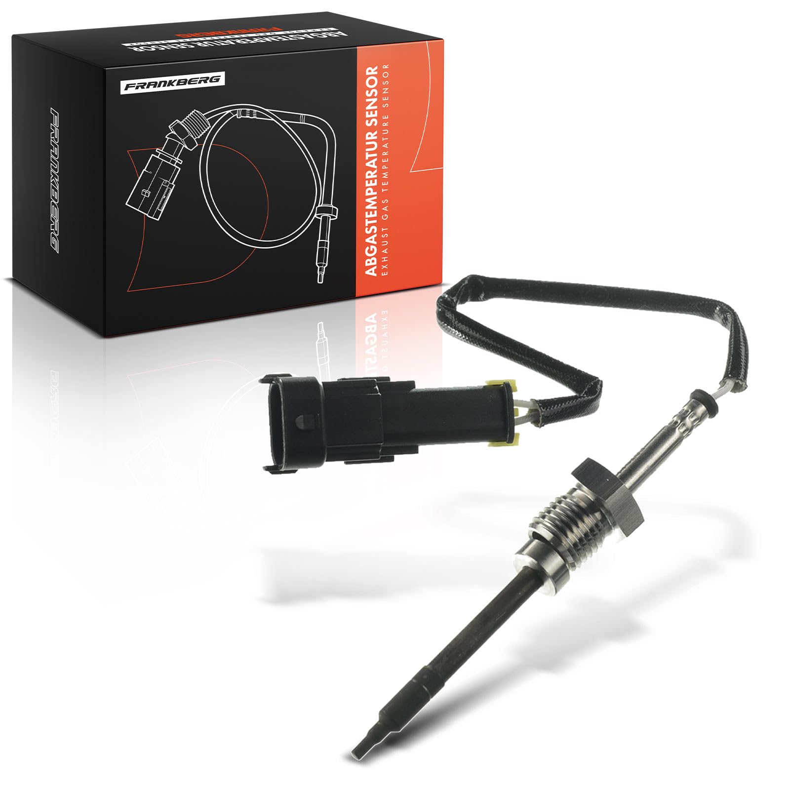 Frankberg Sensor de temperatura de gases de escape 2 Polos Compatible con Antara L07 Captiva C100 C140 Orlando J309 Replace# 7452065,96868946