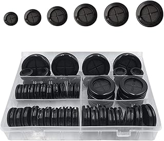 52Pcs Grommet Protective Coil Double-Sided Rubber Firewall Hole Plug Retaining Ring 5/8