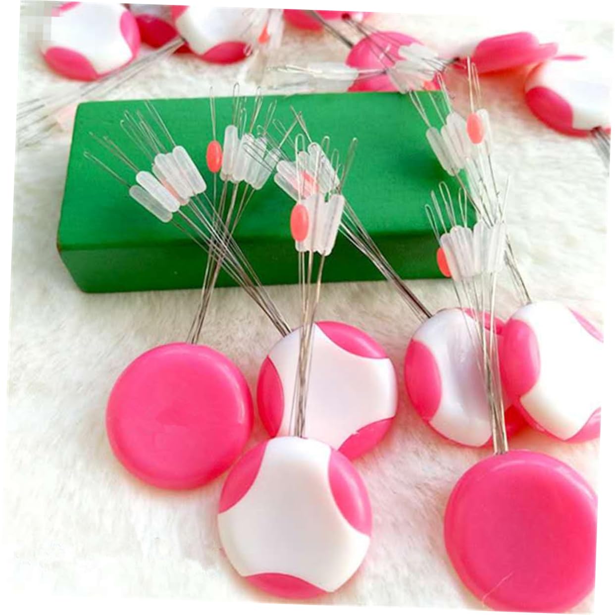 COOLHIYA 10pcs Cylindrical Silicone Space Beans Strong Elastic Tight Fit Long Beans for Fishing Line Space Outdoor Gear
