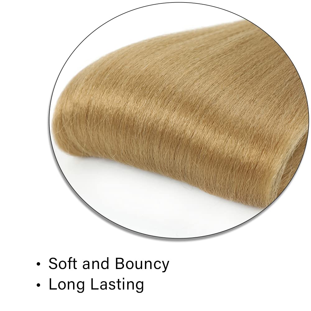 X-Tress Honey Blonde Box Braids 4 Packs Easy Braids for Women and Children 24" Synthetic Braiding Hair Naturel Looking Super Soft Fiber Hair Kinky Straight Style(#27) - Image 3
