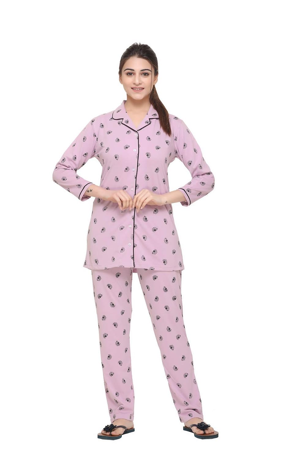 Plush Women Summer Wear Printed Cotton Night Suit Set (NS-102) - Review, Price and Buying Guide