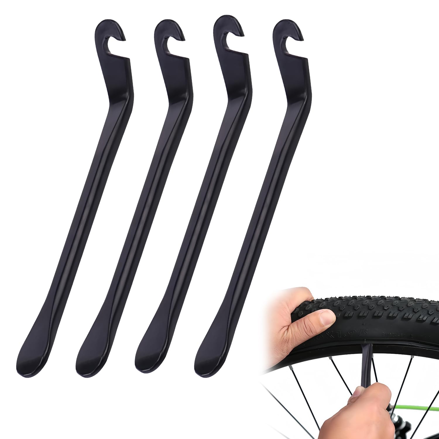 Cyctravel Bike Tire Levers, Ultra Strong Tire Levers Don't Hurt The Tire, Non-Slip And Save Effort, Tire Spoons For Mountain Bike And Road Bike, Easy Bike Tire Removal Tool. (2