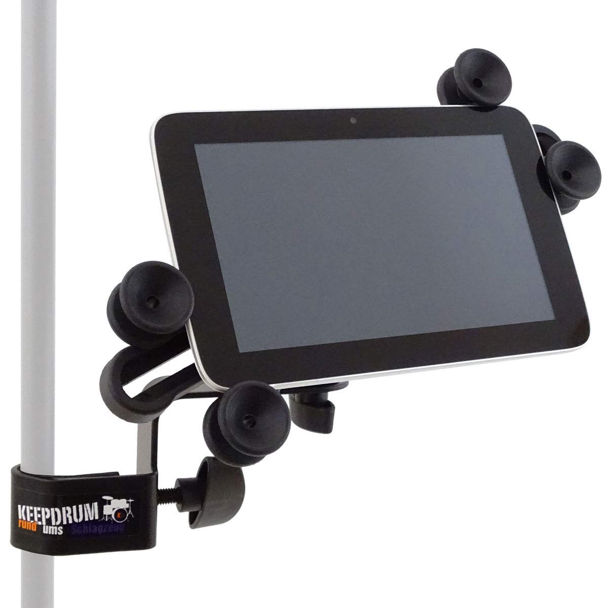 keepdrum Mikrofonständer mit Galgen + Universal Tablet-PC- Halterung