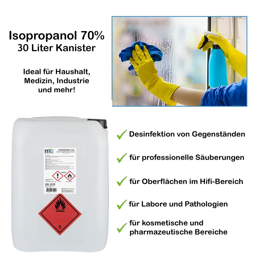 Medicalcorner24 Isopropanol 70% isopropylalkohol 30 litros Bidón