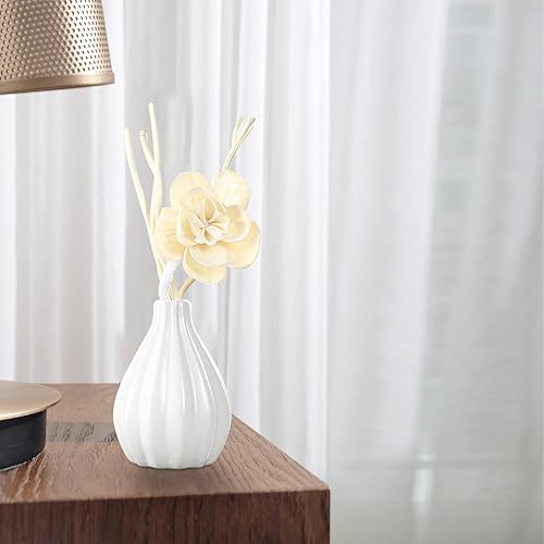 Miniatura 5 de Juego de difusor de junco, fragancia para el hogar y difusor decorativo, juego de aceite de aromaterapia de flores secas, barras difusoras de