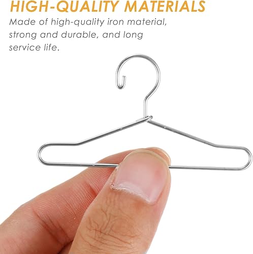 Miniatura 6 de EXCEART 20 piezas de ropa para muñecas, colgador de metal para muñecas, ropa de muñeca, accesorios para ropa de muñeca, vestido de 2.25 pulgadas,