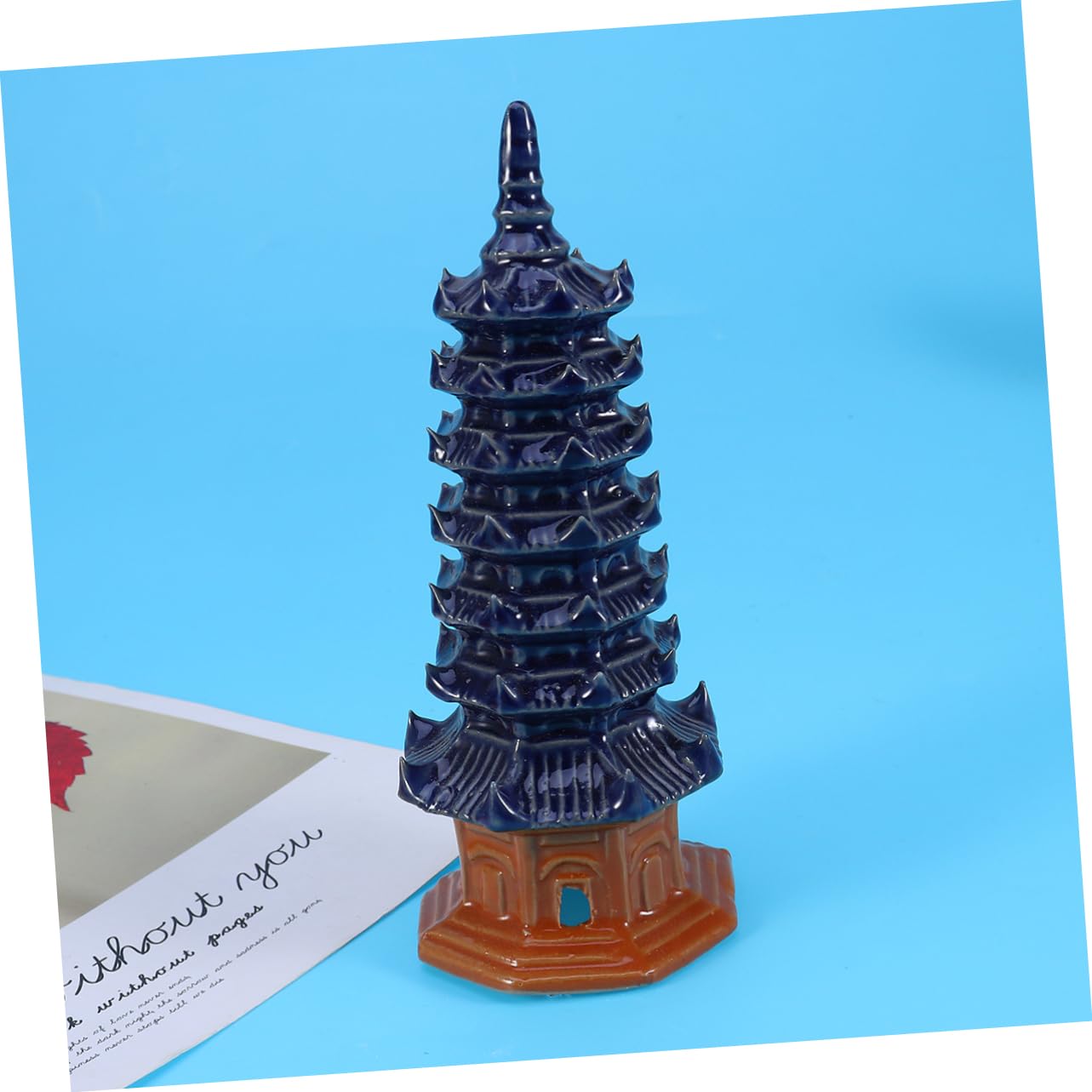 2pcs Decor Fish Tank Pagoda Aquarium Pagoda Aquarium Ceramics Tower Ornaments Sand Table Japan