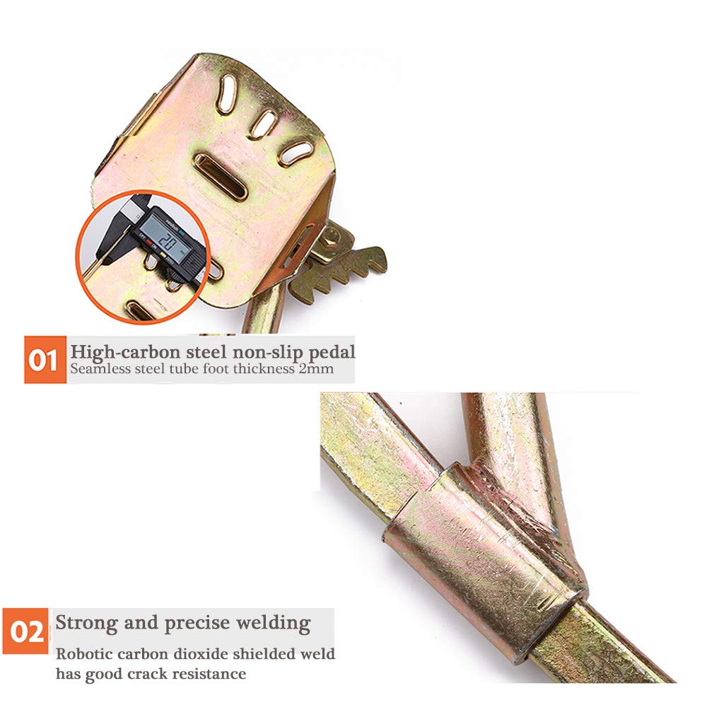 Picos antideslizantes para trepar árboles, crampones de acero inoxidable, hebilla de pie de electricista, protección contra el óxido, resistente al desgaste, fácil de recoger frutas