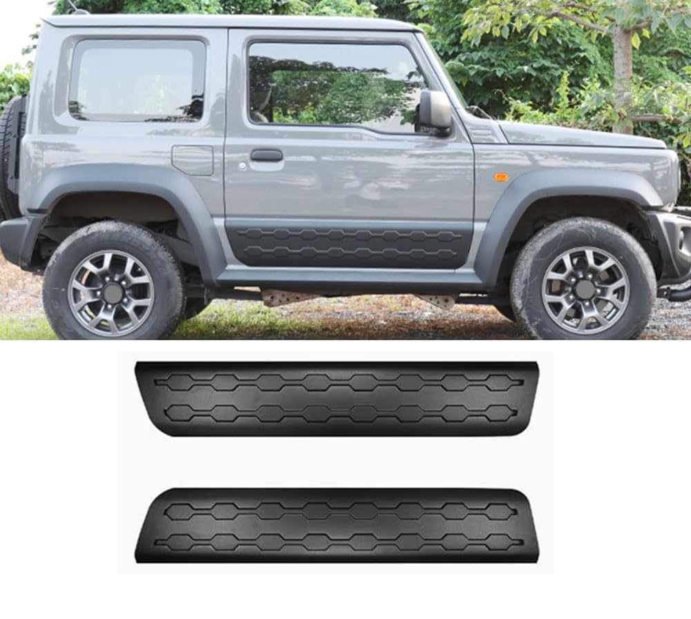 Toworldit 2pcs/Set ABS Resin Exterior Side Door Body Molding Anti-Scratch Guard Cover Trim Compatible with Suzuki Jimny JB64 JB74 2019-2024