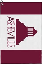 City of Asheville North Carolina Flag Golf Towel 16 x 24 Inch Golf Towels for Golf Bags with Carabiner Clip Polyester Golf Towel Golf Accessories for Men Women