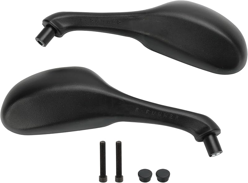 Topteng Visszapillantó Tükör Szett - Bal és Jobb Oldali, Gilera Runner 125/180/200/50 SP és Piaggio NRG Power TPH Modellekhez, Fekete