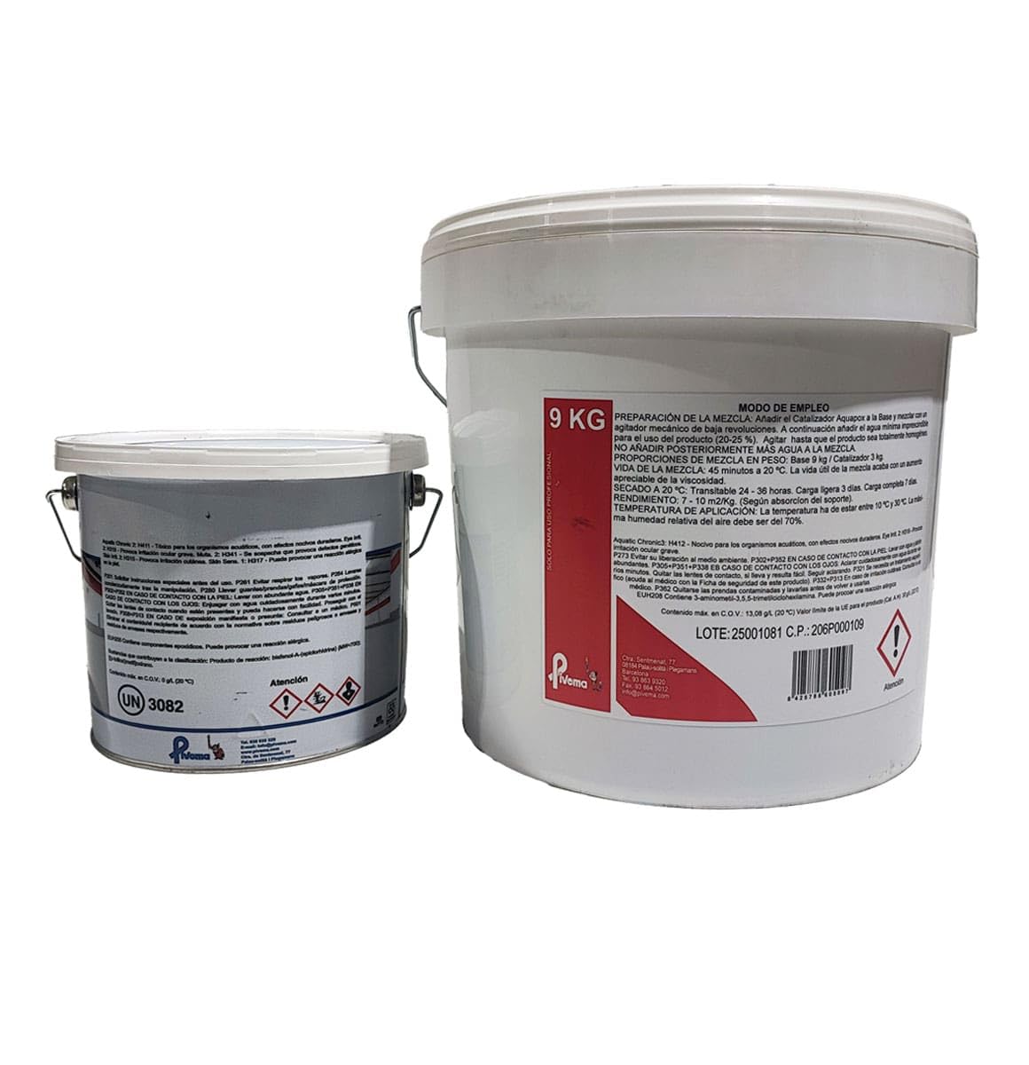 Imprimación EPOXI 2 COMP. para suelos al agua AQUAPOX, ideal como puente de unión y anclaje para acabados. (3+1 Kilos)