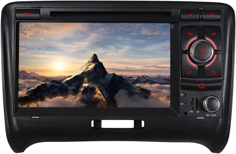 iAuch GPS Navigation for Car with 7 in Touch Screen Support Steering Wheel Control Bluetooth 3G VMCD DAB for Audi TT 2006-2014 Head Unit Car Stereo DVD Player AM/FM Radio GPS Sat Nav (7 inch)