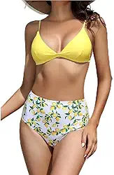 Biquíni feminino triangular, estampa floral, duas peças, acolchoado, push up