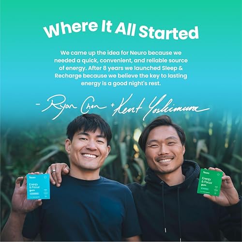 Miniatura 5 de Neuro Paquete variado de chicles Energy & Focus Gum (menta, menta verde, verde invierno) Suplemento nootrópico con cafeína natural + L-teanina