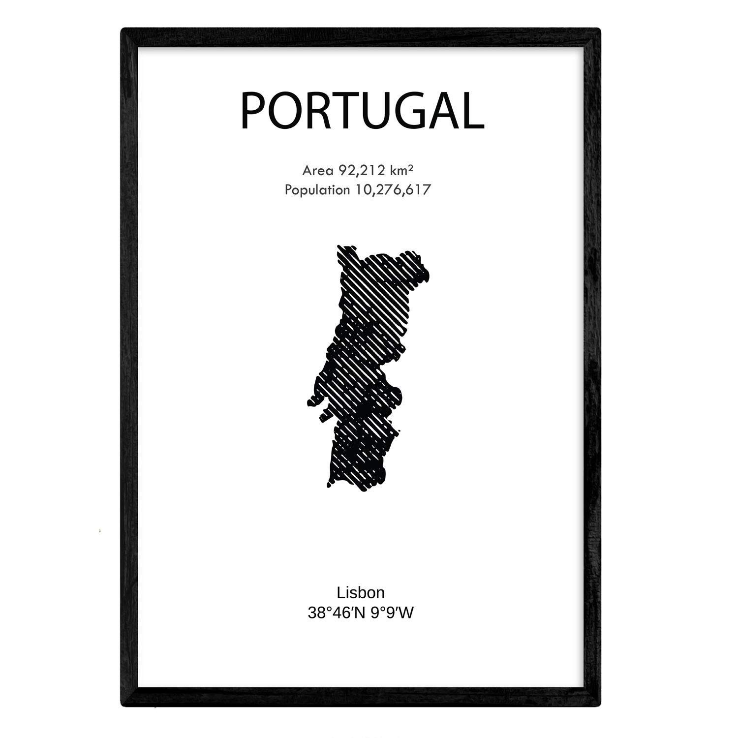 Nacnic Portugal Poster Of Sheets Of Countries And Continents. A3 Size