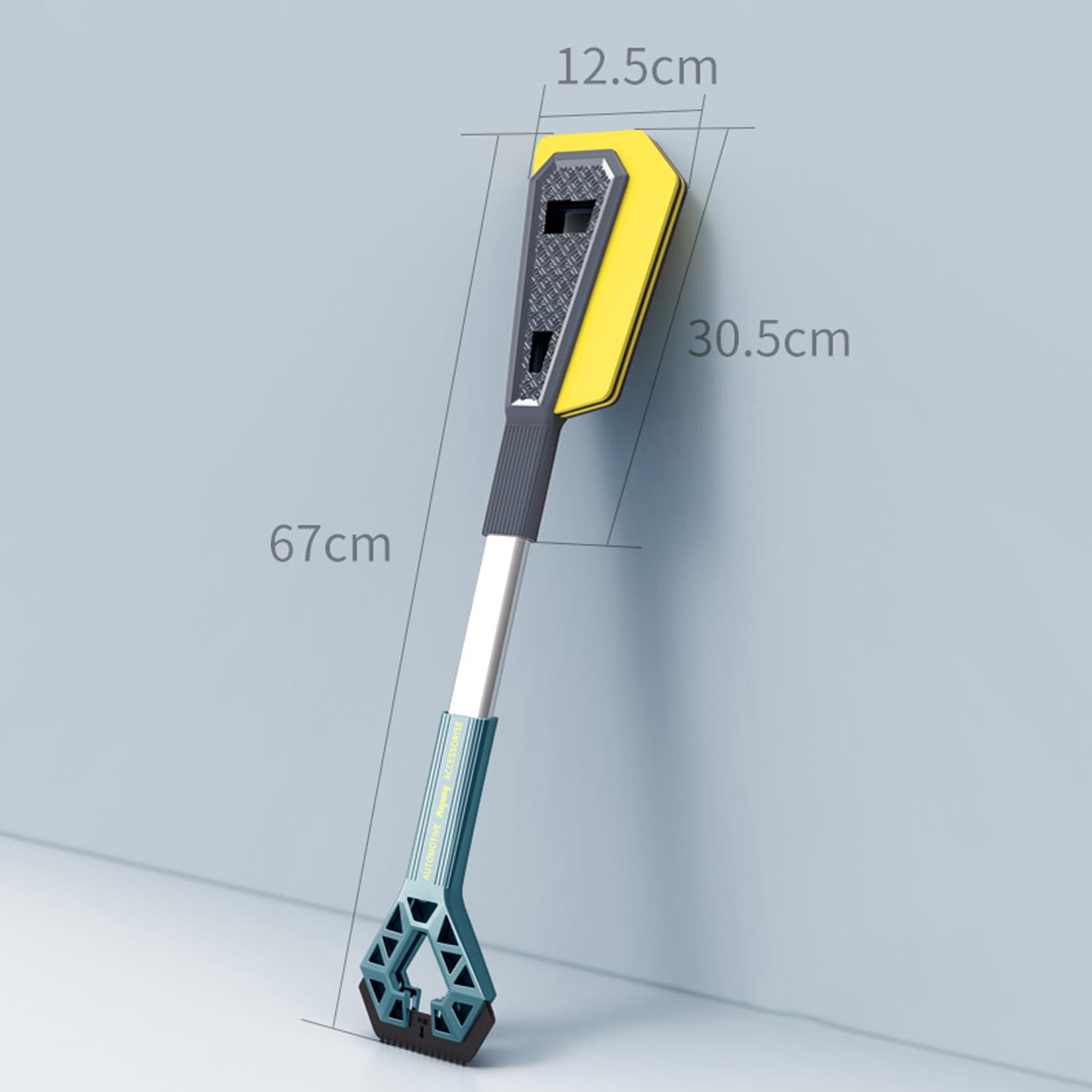 YUHANG Grattoir à Glace Détachable Multifonctionnel,Brosse à Neige sans Poils,Alliage d'Aluminium avec Poignée Antidérapante pour Gratter la Neige,la Glace,Le Dégel et l'eau,67 cm
