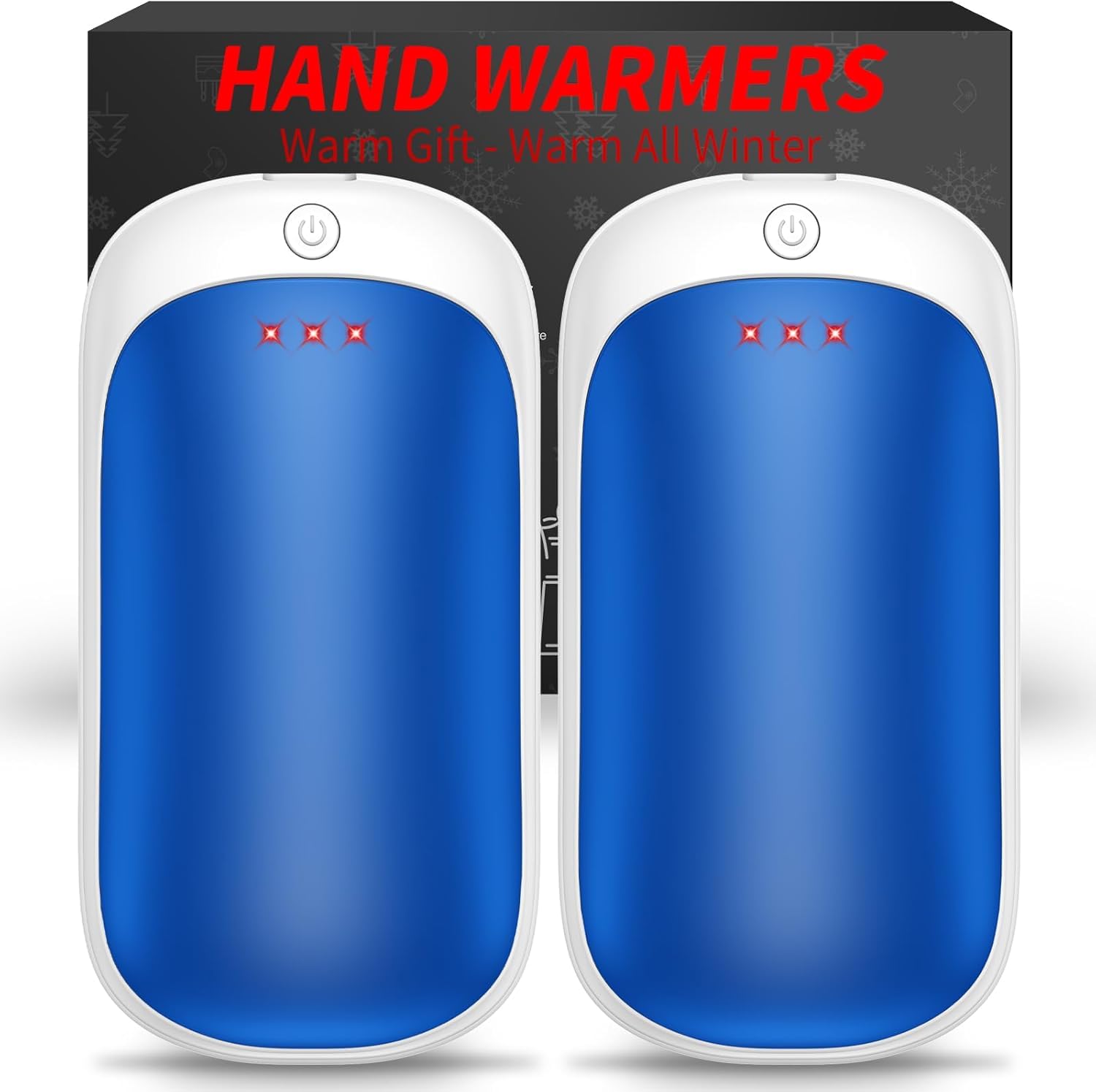 2 calentadores de manos recargables, portátiles, eléctricos, reutilizables, con USB, 2 en 1, para exteriores, interiores, regalos cálidos para hombres, mujeres, niños