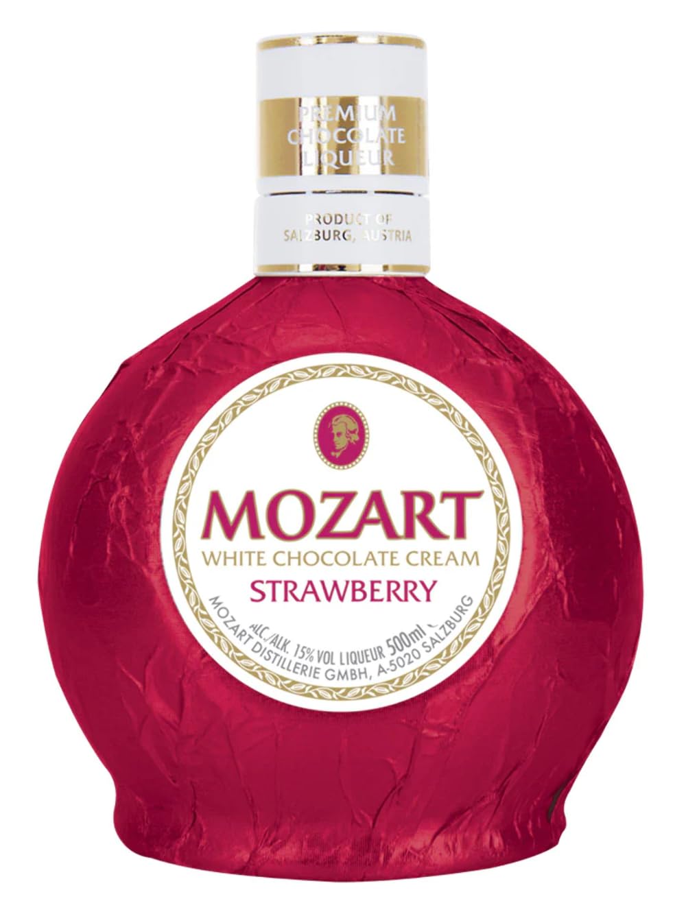 Mozart Strawberry White Chocolate Cream Liqueur, 50 cl