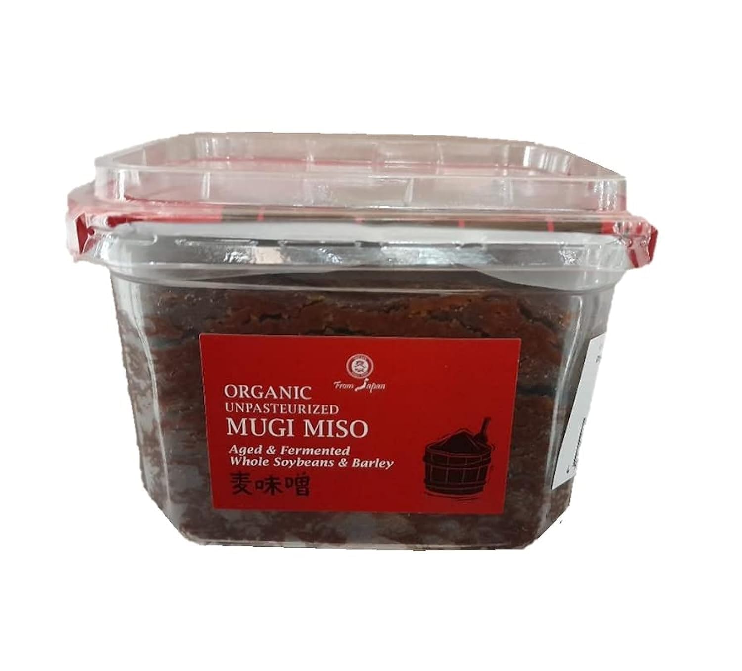 Organic Unpasteurized Mugi Miso Aged & Fermented, Whole Soybeans & Barley, 400g