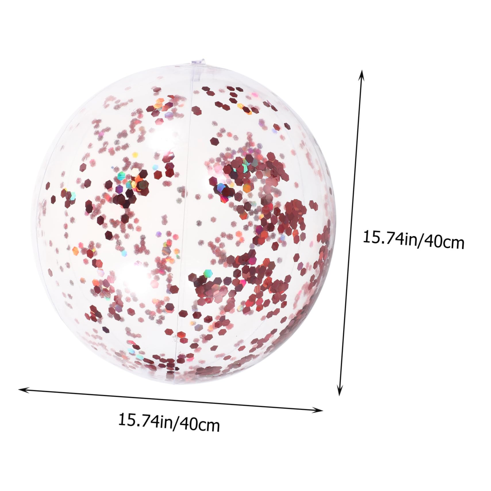 BESPORTBLE 4Pcs Glitter Confetti Inflatable Beach Ball Summer Pool Party Favor Fun for Adults Eye Catching Decoration for Beach Garden Events