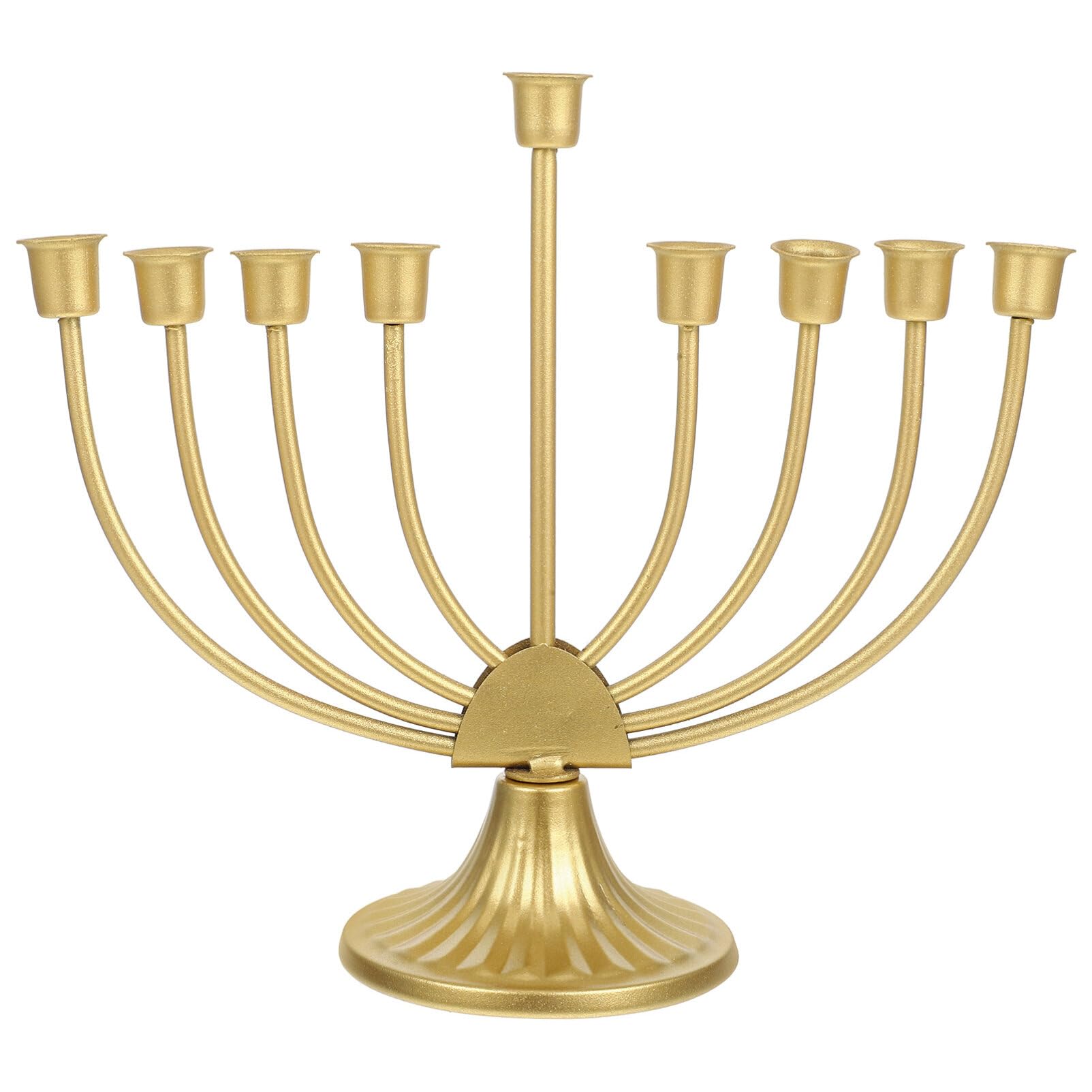 HOLIDYOYO Hanukkah Menorah 9 Branch Menorah Candle Holders Jerusalem Temple Candle Holder Jewish Menorah Antique Candlestick Candelabra for Home Party Decor B