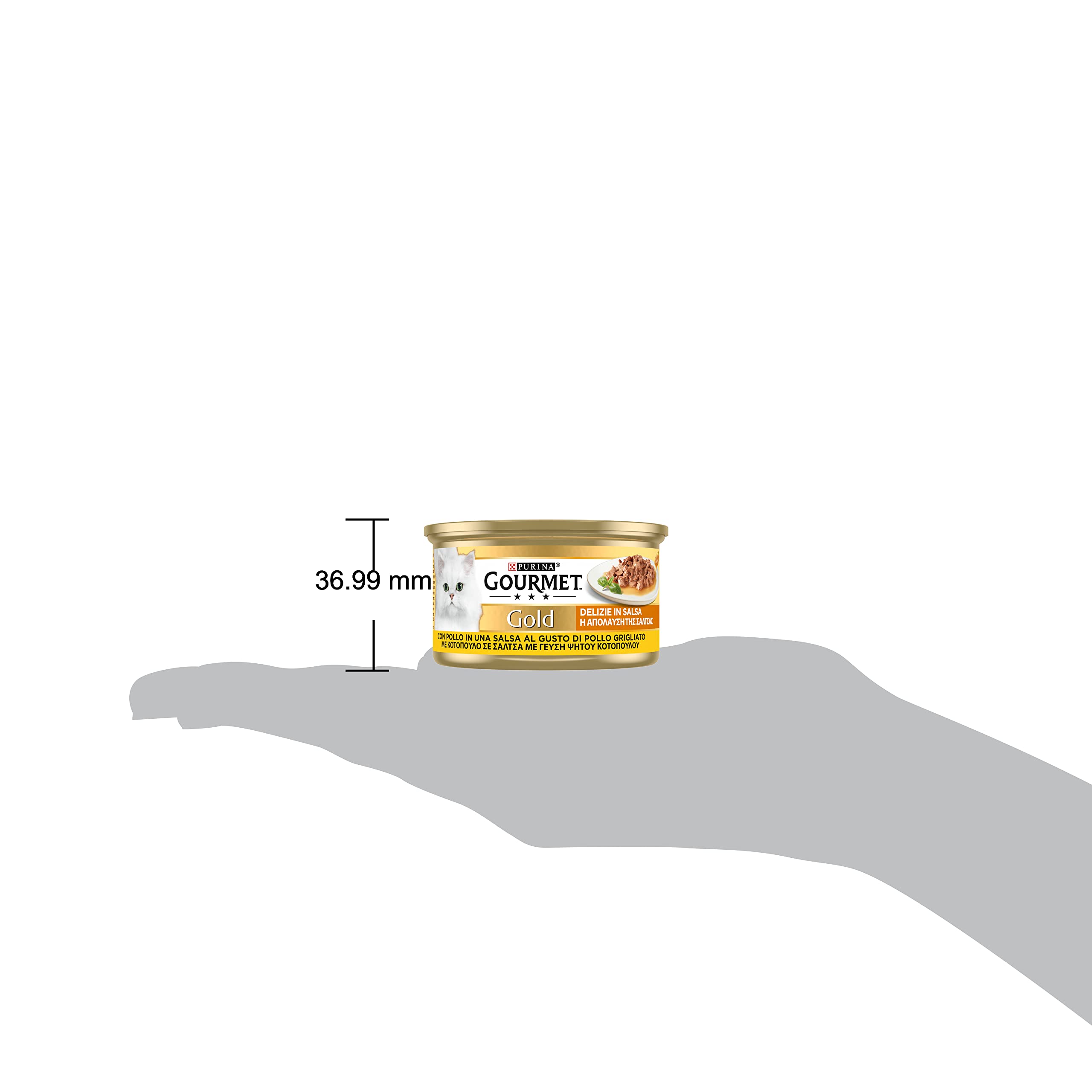 GOURMET Gold Delizie in Salsa Cibo Umido per Gatti Adulti Filettini con Pollo 24 Lattine da 85g