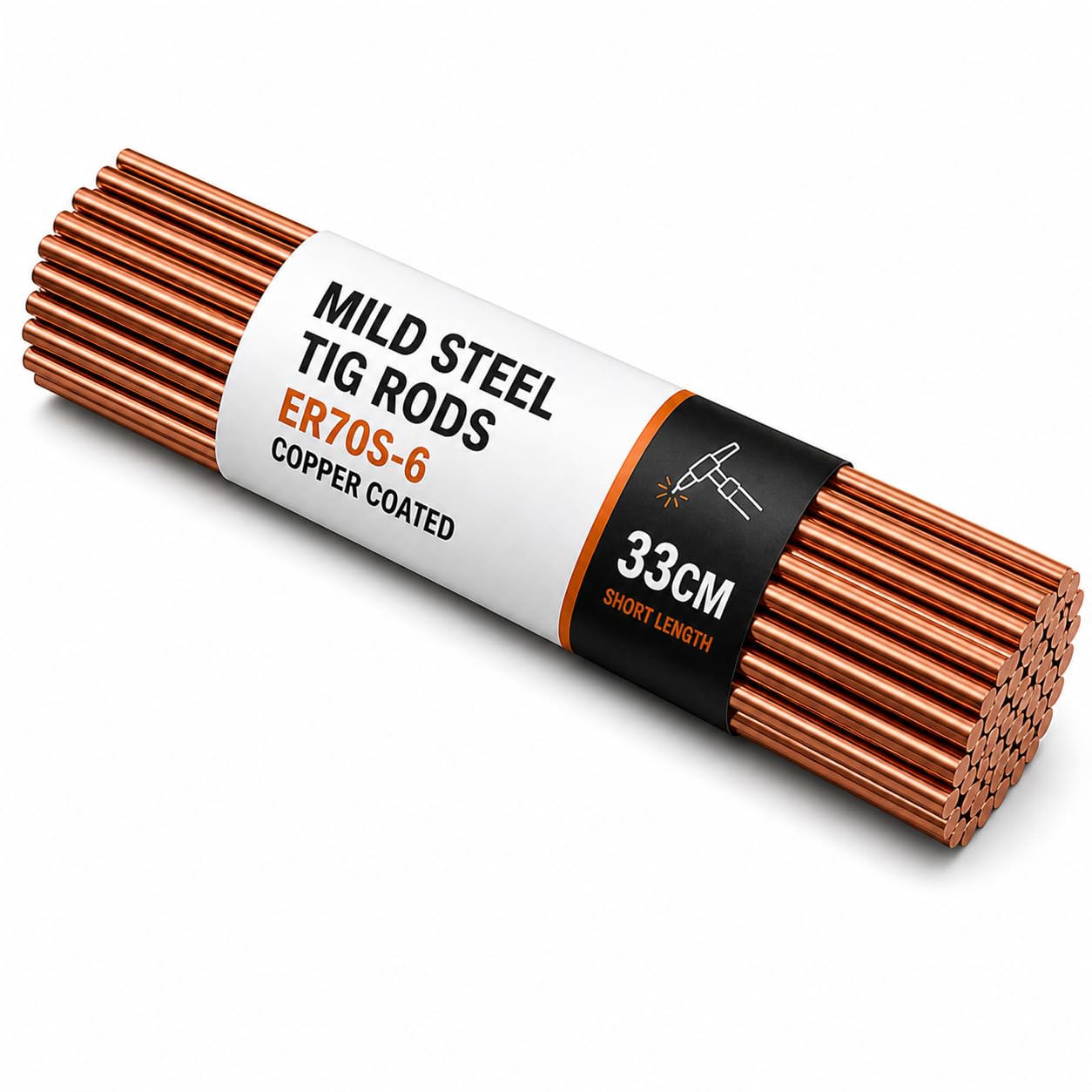 Bmf Direct Mild Steel Tig Welding Filler Rods Wire 1.6Mm 2.4Mm 3.2Mm Ccms By 33Cm Short Length Copper Coated (100, 2.4Mm)