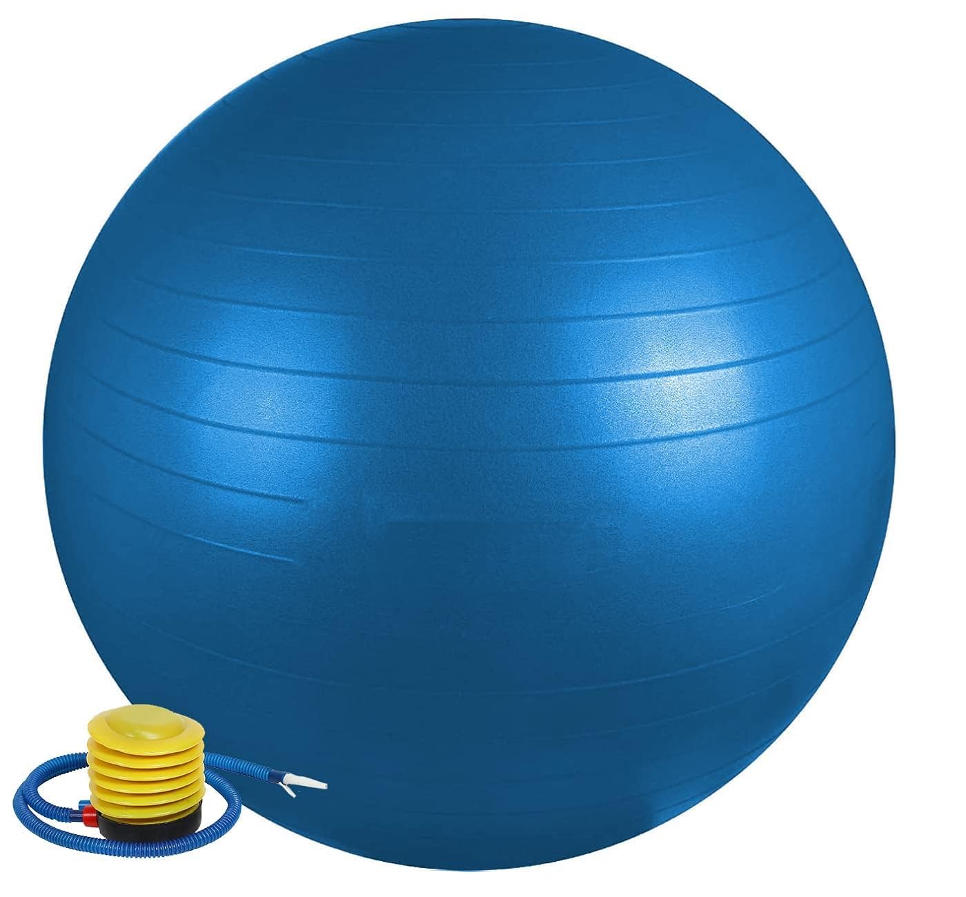 Gym Ball,Physical Therapy Yoga Ball for Home,Excercise Ball for Stability,Workout Fitness, Anti-Burst, Slip Resistant Balance Chair for Office, Swiss with Air Pump (Blue, 65 cm)-image-38