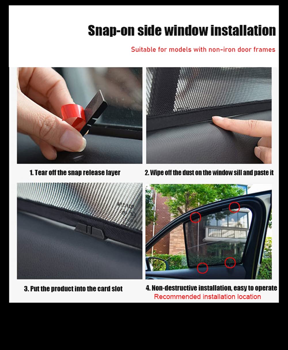 Auto Magnetico Parasole Tendine Finestrini per Lincoln Navigator 2014-2017 Finestrino Laterale UV Protezione e Antipolvere Aletta Parasole Privacy,6pcs
