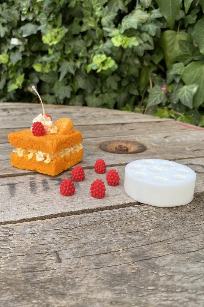 Rufus Concept Ahududu Sekizli Mum Kalıbı (Silikon) (1,4 x 1,4 x 1,5 cm) (Küçük Süsleme Kalıbı) 1 Adet