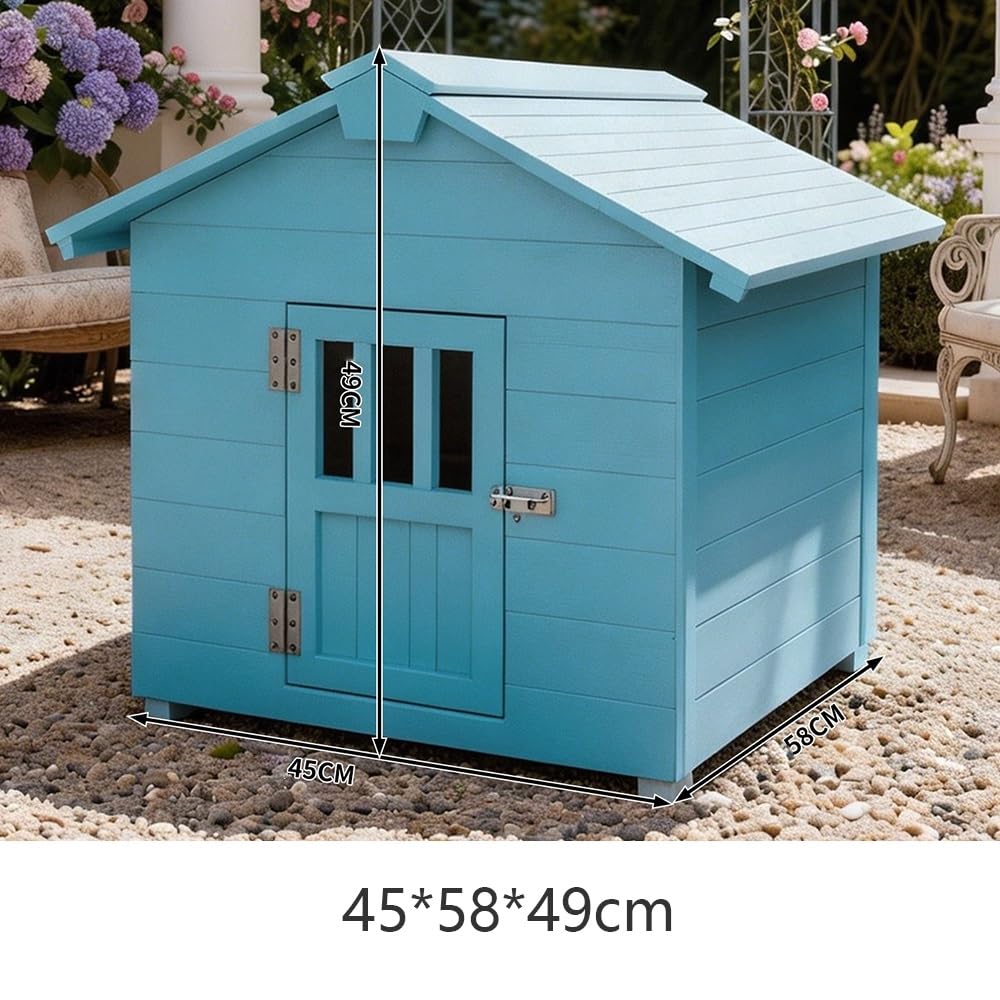 Gabbia per cani Cuccia for cani in legno con porta da esterno Casa del cane