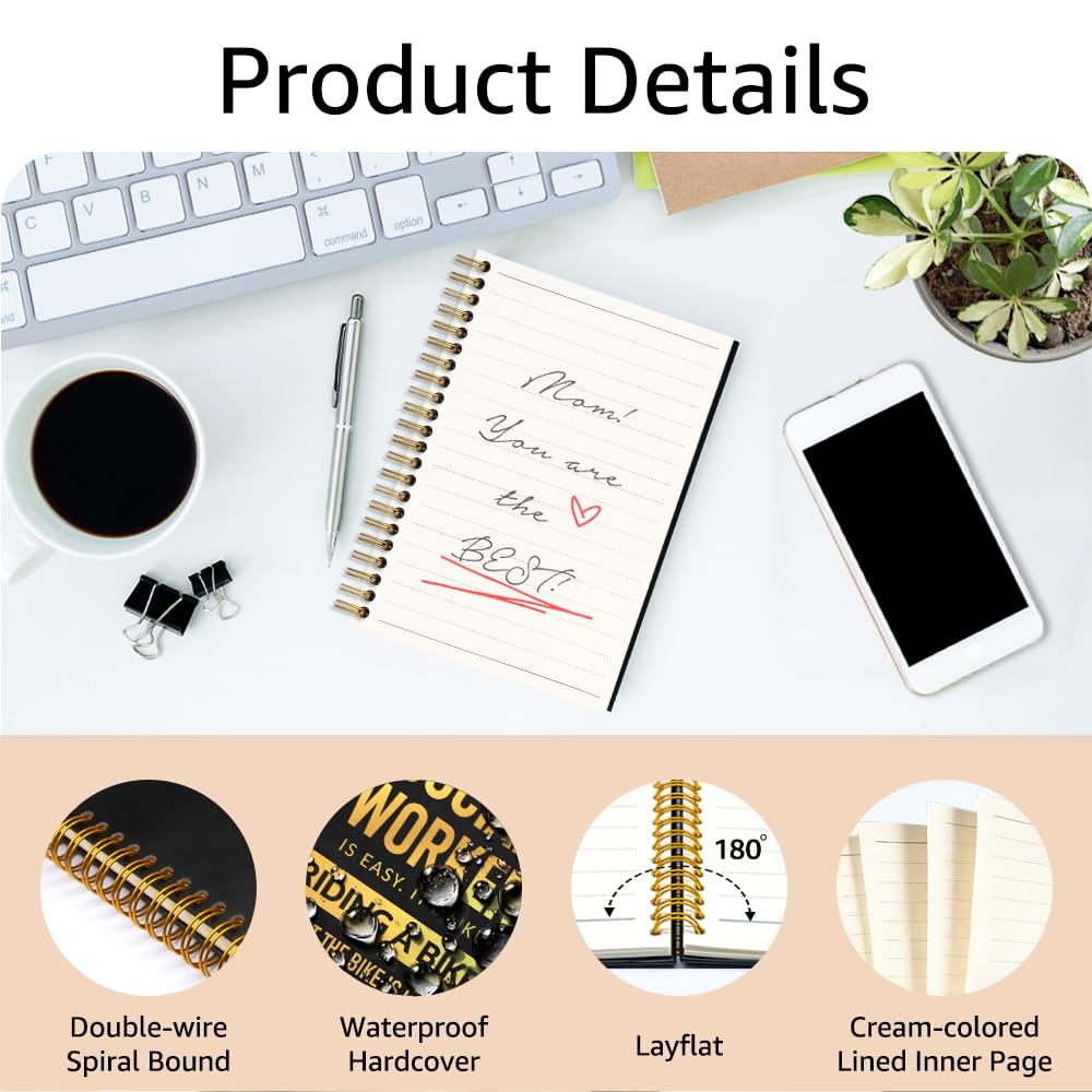 SRWNFOS Social Worker Lined Spiral Notebook, Funny 160 Pages Ruled Hardcover Notebook for Work, Social Worker Month Gifts for Therapists Volunteer Counselor, MSW LCSW Graduation Appreciation Gifts - Image 3