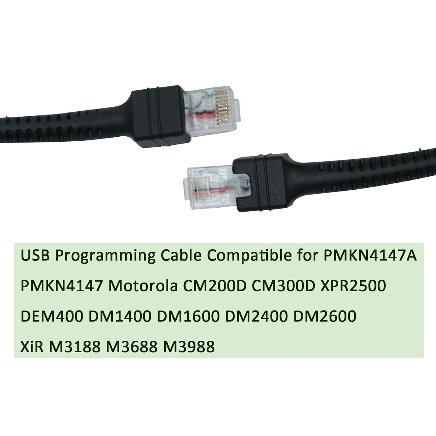 PMKN4147 PMKN4147A USB Programming Cable Compatible for Motorola CM200D CM300D XPR2500 DEM400 DM1400 DM1600 DM2400 DM2600 XiRM3188 M3688 M3988 M6660 Mobile Radio