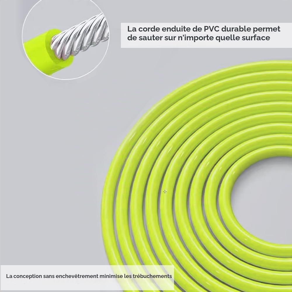 HEREROPE Corde à sauter pour vitesse, cardio, boxe et entraînement, corde à sauter avec roulement à billes, poignée confortable et ergonomique, câble anti-nœuds, corde à sauter pour homme et femme
