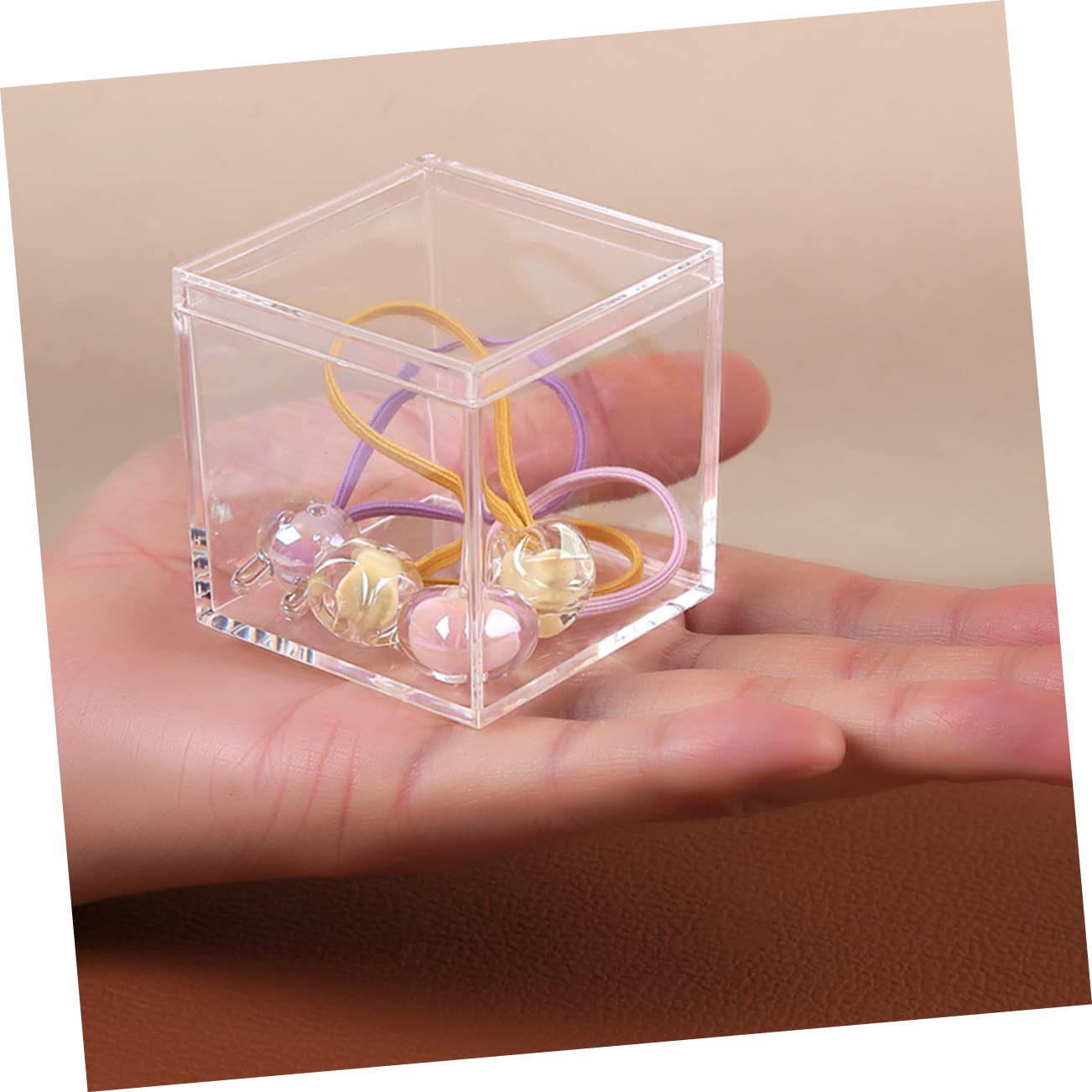 Mikinona 12piezas Caja de Almacenaje Transparente Tapa Vitrina para Dulces y Coleccionables Organizador de Objetos Pequeños de Almacenamiento Seguro y Fácil de Transportar