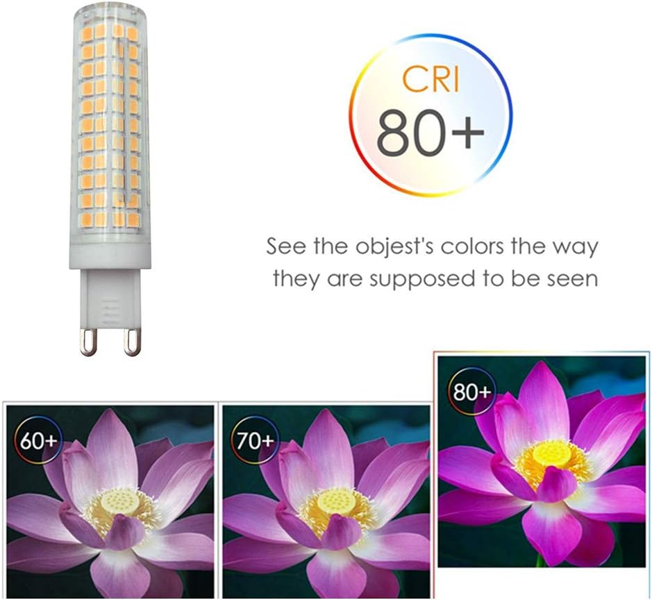 G9 LED Bulbs Dimmable 10W(Equivalent to 100W Halogen) 110V Warm White 3000K LED Corn Lights JCD T4 G9 Bin-pin Base,Dimmable,136 LED 2835 SMD,3 Pack