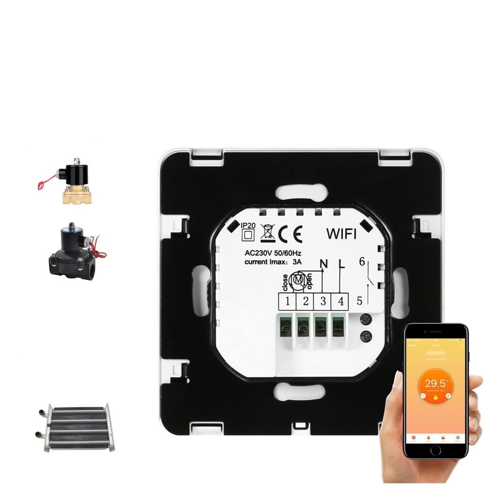 Czujnik termometru, Strona główna Smart Thermostat Programowalna zima do Wody/Podgrzewanie Ogrzewania Ochrony Ochrania(WIFI 3A)