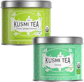 Kusmi Tea - BB Detox + Green Ginger Lemon - Organic Tea - Blend of Green Tea & Fruits - Organic Flavored Green Tea - Loose...